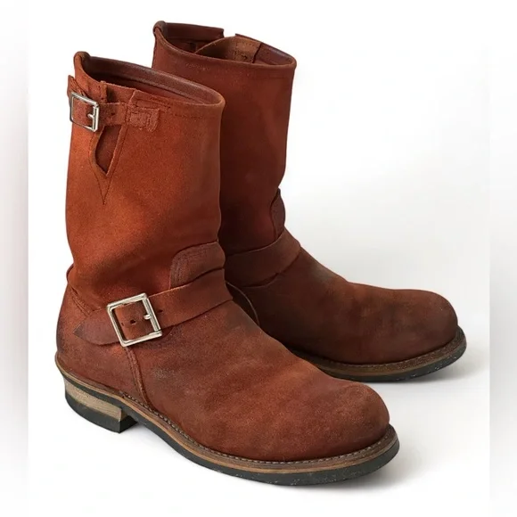 Super Rare Red Wing 8812 Copper Abilene Roughout Engineer Boots - Picture 3 of 10